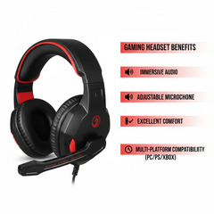 Scorpion Gaming Headset – 40mm Stereo Drivers, Adjustable Boom Mic | PC, PS3, PS4, Xbox 360 & Xbox One Compatible