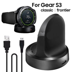 Samsung Gear S3 Classic & Frontier Smartwatch Charging Dock – USB Plug & Play, Stable Dock Design | Home, Office & Travel