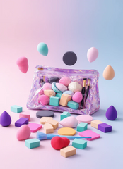 Sweet Beauty 10-Piece Makeup Sponge Set – Multi-Shape Blending Sponges + Face Brush | Foundation, Concealer & Cream Blending Kit