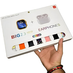 R20 Ultra Max Suit 10-in-1 Smart Watch & TWS Earphones Combo – 2.3" Infinite Display, Fitness Tracking & Wireless Audio