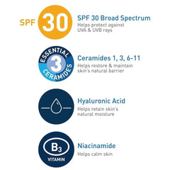 CeraVe AM Facial Moisturizing Lotion SPF 30 – 89ml | Oil-Free Daily Moisturizer with Sunscreen