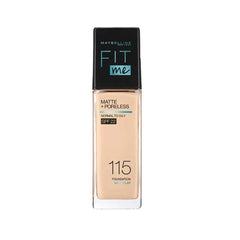 Maybelline New York Fit Me Matte + Poreless Foundation – Flawless Full-Coverage Liquid Foundation
