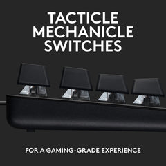 Mechanical Gaming Keyboard – Full-Size Layout, Tactile Key Switches & Textured Keycaps | Sturdy Build for Gaming & Office Use