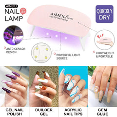 SUNmini UV/LED Nail Lamp – Fast Gel Curing Portable Nail Dryer | Home & Travel