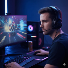 Unlocked Wired Gaming Headset – Enhanced Stereo Sound, Extra-Padded Comfort & Adjustable Mic | PC, Console & Smartphone Compatible