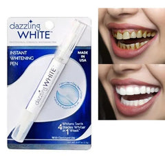 Dazzling White Instant Teeth Whitening Pen 2g – Professional Strength 4-in-1 Formula | Ultra Fine Brush Applicator