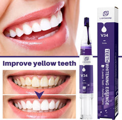 LANTHOME V34 Teeth Whitening Pen 4ml – Purple Colour Corrector | Removes Stains & Brightens Yellow Teeth