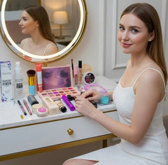 20 Items Makeup Deal Combo Kit | Complete Face, Eye, Lip & Nail Bundle for Beginners & Gifting