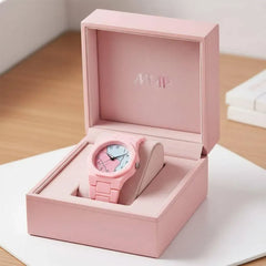 Pink Carbon Fiber Women's Watch with Butterfly Lock | Trending Ladies Timepiece 2026