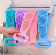 Silicone Body Wash Belt – Deep Cleansing Exfoliating Back Scrubber | Easy to Clean | Multicolor | Pack of 2