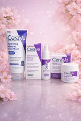 CeraVe Hydration & Renewal Bundle – Face Wash + Retinol Serum + Night Cream | Complete Skincare Set