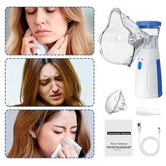 Compact Mesh Nebulizer – Quiet Mesh Atomization, Portable & Low Power | USB & Battery Powered | For Adults, Children & Elderly
