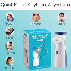 Compact Mesh Nebulizer – Quiet Mesh Atomization, Portable & Low Power | USB & Battery Powered | For Adults, Children & Elderly