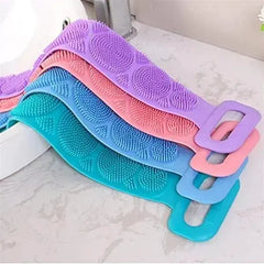 Silicone Body Wash Belt – Deep Cleansing Exfoliating Back Scrubber | Easy to Clean | Multicolor | Pack of 2