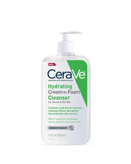 CeraVe Hydrating Cream-to-Foam Cleanser 236ml – Removes Dirt & Makeup Without Stripping Moisture | Normal to Dry & Sensitive Skin | Men & Women