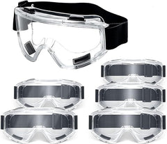 Clear Anti-Fog Safety Goggles | Full-Seal Frame | Adjustable Strap | Ventilation Ports | Lab, Workshop & Industrial Eye Protection