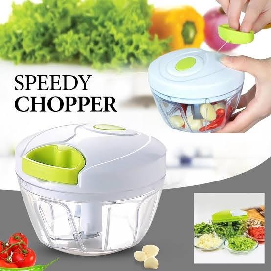 Speedy Hand-Pull Food Chopper | Manual Pull-Cord Vegetable & Herb Chopper | No Electricity Needed