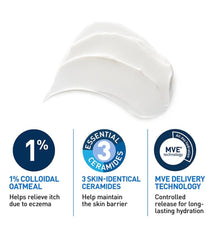 CeraVe Eczema Relief Moisturizing Cream 236ml – Colloidal Oatmeal, Ceramides & Shea Butter | Sensitive & Dry Skin