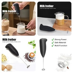 Handheld Milk Frother Whisk | Electric Foam Maker for Coffee, Latte & Matcha | One-Touch Operation
