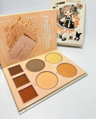 KIRSCHE Professional 4-in-1 Makeup Palette Set – Contour, Banana Powder, Eyebrow & Eyeshadow Collection