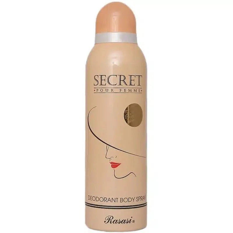 Rasasi Secret Pour Femme Deodorant Body Spray 200ml | Long-Lasting Feminine Fragrance