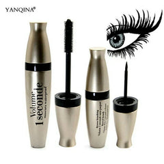 YANQINA Volume 1 Second Waterproof Mascara | Instant Volume & Length | Clump-Free Fiber Wand