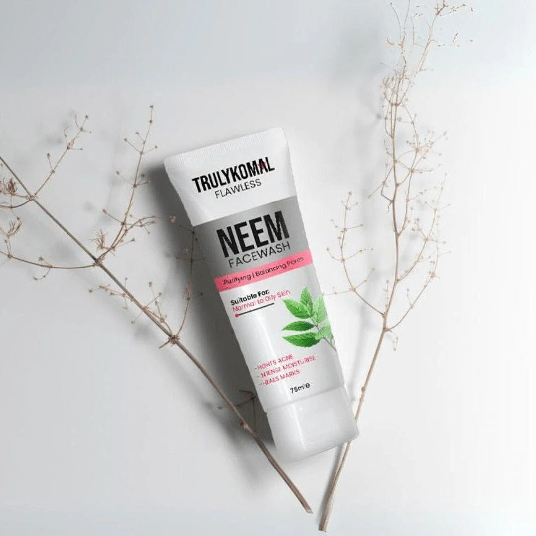 Truly Komal Flawless Neem Face Wash — Deep Cleanse & Acne Control | 75ml