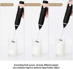 Electric Milk Frother with Dual Whisks | USB Rechargeable | Multi-Speed | Barista-Style Foam at Home