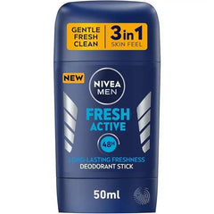 NIVEA MEN Fresh Active Deodorant Stick 50ml | 48H Long-Lasting Freshness