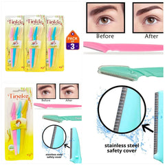 Tinkle Eyebrow Razor Pack of 3 | Precision Facial Hair Remover & Brow Shaper