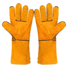 Scratch Protection Leather Gloves | Long Cuff | Thick Leather | Animal Handling, Pet Grooming & Wildlife Safety