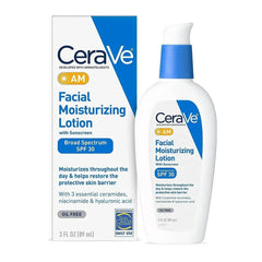 CeraVe AM Facial Moisturizing Lotion SPF 30 – 89ml | Oil-Free Daily Moisturizer with Sunscreen