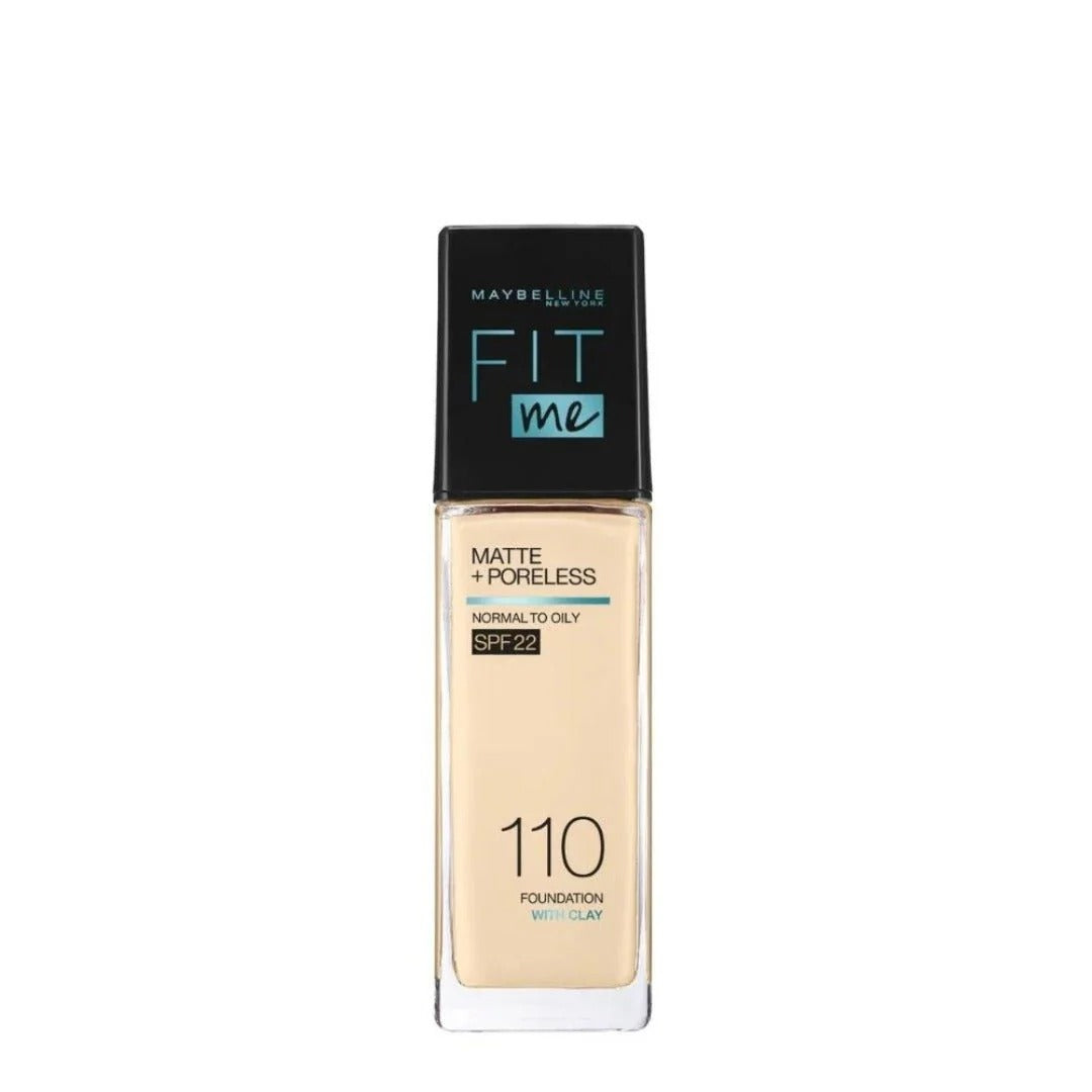 Maybelline New York Fit Me Matte + Poreless Foundation – Flawless Full-Coverage Liquid Foundation