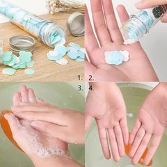 Paper Soap Tubes – Pack of 4 | 400 Portable Dissolvable Soap Sheets for Travel & Kids
