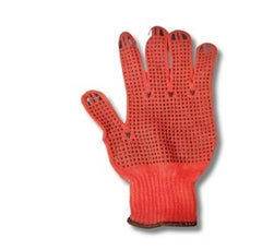 Grip-Dot Knitted Safety Gloves – Blue & Orange | Anti-Slip Work Gloves