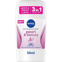 NIVEA Pearl & Beauty Anti-Perspirant Stick 50ml | 48H Protection with Pearl Extracts