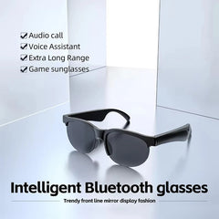 G58 Pro Smart Bluetooth 6.0 Audio Glasses – Long Range Wireless Earphone Glasses for Calls, Music & Gaming | Lightweight Rechargeable Smart Eyewear (Black)