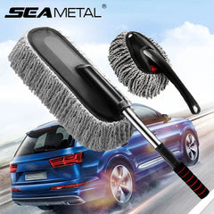 Premium Microfiber Extendable Car Duster with 33-Inch Telescopic Handle – Scratch-Free, Lint-Free & Washable | Auto Detailing Duster for Cars, SUVs & Trucks