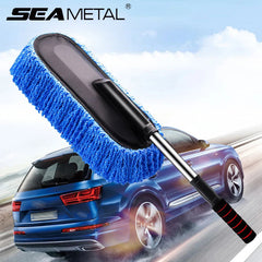 Premium Microfiber Extendable Car Duster with 33-Inch Telescopic Handle – Scratch-Free, Lint-Free & Washable | Auto Detailing Duster for Cars, SUVs & Trucks