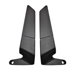 Motorcycle Wind Wing Rearview Mirrors – 360° Rotary Adjustable Aerodynamic Side Mirrors | Universal Fit for Sport, Cruiser & Naked Bikes (Black, 2 Pcs)