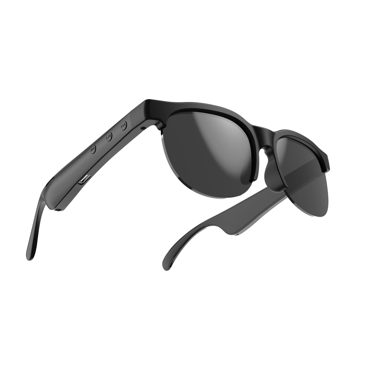 G58 Pro Smart Bluetooth 6.0 Audio Glasses – Long Range Wireless Earphone Glasses for Calls, Music & Gaming | Lightweight Rechargeable Smart Eyewear (Black)