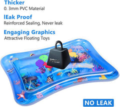Ocean World Baby Water Play Mat | Inflatable Tummy Time Sensory Pad | Ages 3–48 Months | 50cm × 66cm