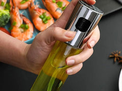 Stainless Steel Oil Spray Bottle – Refillable Fine Mist Dispenser for Kitchen, BBQ & Air Fryer