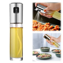 Stainless Steel Oil Spray Bottle – Refillable Fine Mist Dispenser for Kitchen, BBQ & Air Fryer