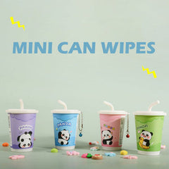Panda Mini Makeup Wipes Can | 40 Soft Facial Wipes | Cute Portable Makeup Remover | Travel & Gift