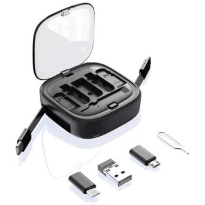 Customized Design 3-in-1 Retractable Charging Cable with USB C to USB Adapter & OTG Kit