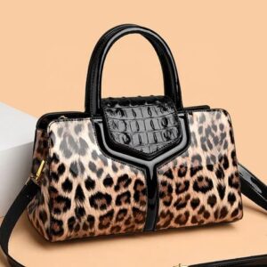 Multiple Styles Leopard Pattern Women’s Handbags – Luxury Fashion Tote, Shoulder, and Messenger Bag in One