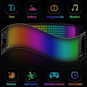 LED Display Screen for Car Taxi Soft Screen – 92*374mm RGB Sign