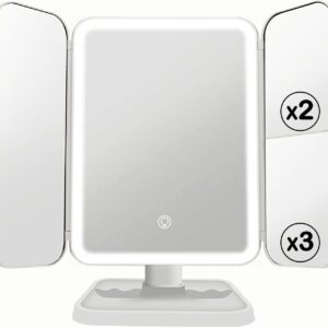 3 Folds Lighted Makeup Mirror