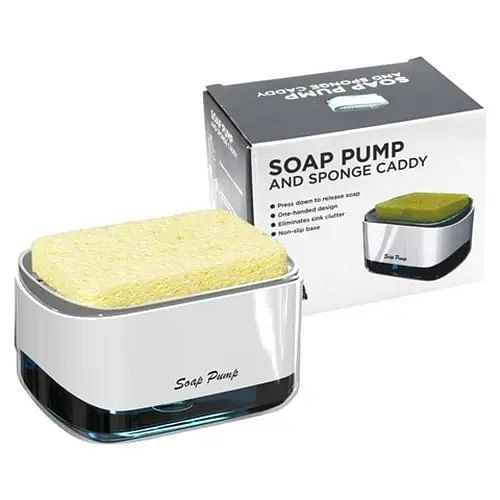 Soap Pump Dispenser with Sponge Holder – Efficient Dishwashing Solution
